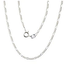 Sudraba ķēdīte Figaro 1, 8 mm, dimantu apstrādājums, Sudrabs 925 prove