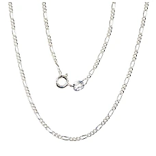 Sudraba ķēdīte Figaro 1,8 mm , dimantu apstrādājums, 50, 3.2 g, Sudrabs 925 prove