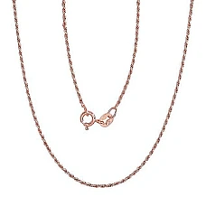 Silver chain Rope 1,1 mm, 45, 2.4 g, Silver 925 fineness, red gold (Plating)
