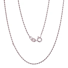 Silver chain Rope 1,1 mm, 45, 2.3 g, Silver 925 fineness, Rhodium (Plating)