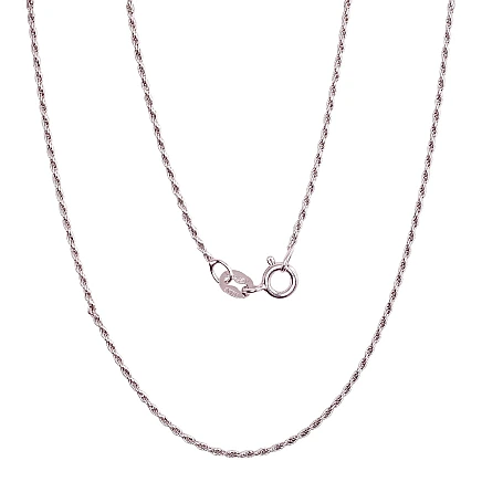 Chains,  - Silver chain Rope 1,1 mm, 45, 2.3 g, Silver 925 fineness, Rhodium (Plating)