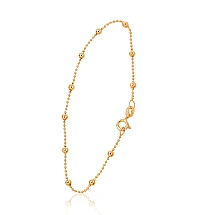Серебряная цепочка Бусинки 1-3 мм, 17, 1.6 g, Серебро 925 проба, желтое золото (покрытие)