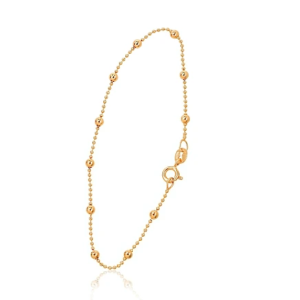 Aproces-ķēdītes,  - Sudraba ķēdīte Krellītes 1-3 mm, 18, 1.8 g, Sudrabs 925 prove, dzeltenais zelts (pārklājums)
