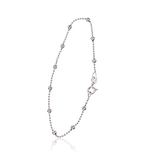 Sudraba ķēdīte Krellītes 1-3 mm, 17, 1.7 g, Sudrabs 925 prove, rodijs (pārklājums)