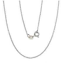 Silver chain Anchor round 1 mm, 38, 1.1 g, Silver 925 fineness, Rhodium (Plating)