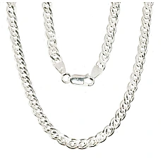 Серебряная цепочка Мона-лиза 4,9 мм , алмазная обработка граней, 60, 18.6 g, Серебро 925 проба