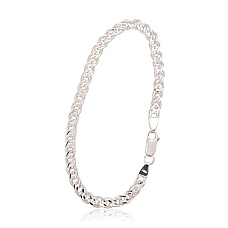 Серебряная цепочка Мона-лиза 4,9 мм , алмазная обработка граней, 20, 6.5 g, Серебро 925 проба