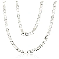 Sudraba ķēdīte Marina 3 mm , dimantu apstrādājums, 55, 13.8 g, Sudrabs 925 prove