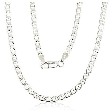 For man,  - Silver chain Marina 3 mm , diamond cut, 55, 9.2 g, Silver 925 fineness