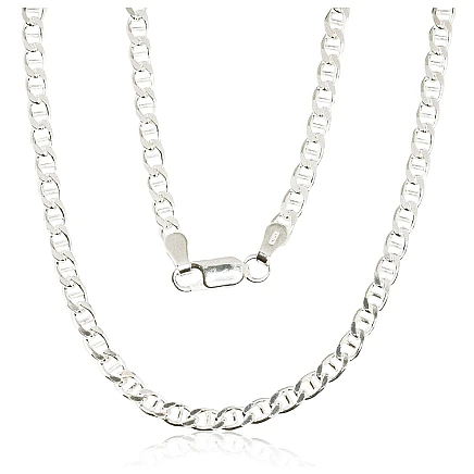 For man,  - Silver chain Marina 3 mm , diamond cut, 60, 10.1 g, Silver 925 fineness