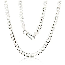 Серебряная цепочка Картье 3.9 мм , алмазная обработка граней, 65, 13.6 g, Серебро 925 проба
