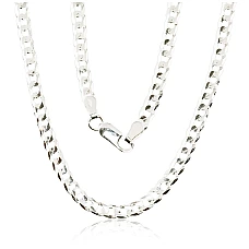 Серебряная цепочка Картье 3.9 мм , алмазная обработка граней, 65, 13.8 g, Серебро 925 проба