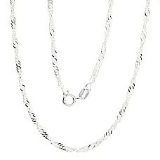 Silver chain Singapore 2,5 mm , diamond cut, 50, 4.2 g, Silver 925 fineness