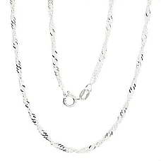 Silver chain Singapore 2,5 mm , diamond cut, 60, 4.9 g, Silver 925 fineness