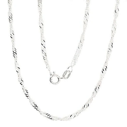 Chains,  - Silver chain Singapore 2,5 mm , diamond cut, 60, 4.9 g, Silver 925 fineness