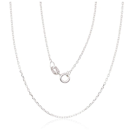 Chains,  - Silver chain Anchor 1 mm , diamond cut, 38, 1.3 g, Silver 925 fineness