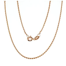 Серебряная цепочка Спига 1,1 мм, 45, 2.9 g, Серебро 925 проба, красное золото (покрытие)