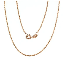 Серебряная цепочка Спига 1,1 мм, 55, 3.5 g, Серебро 925 проба, красное золото (покрытие)