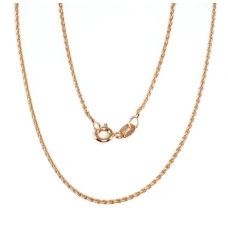 Silver chain Spiga 1,1 mm, 55, 3.5 g, Silver 925 fineness, red gold (Plating)