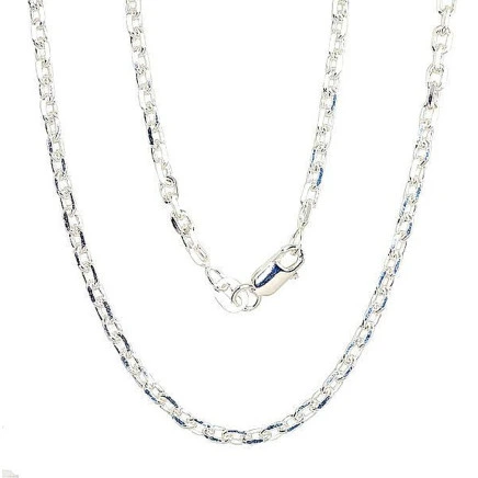 For man,  - Silver chain Anchor 3 mm , diamond cut, 50, 9.8 g, Silver 925 fineness