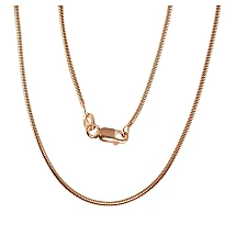 Серебряная цепочка Змейка 1,5 мм, 45, 3.7 g, Серебро 925 проба, красное золото (покрытие)