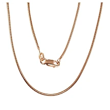 Серебряная цепочка Змейка 1,5 мм, 55, 4.6 g, Серебро 925 проба, красное золото (покрытие)