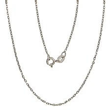 Silver chain Anchor 1 mm , diamond cut, 40, 1.7 g, Silver 925 fineness, Rhodium (Plating)