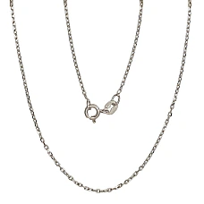 Silver chain Anchor 1 mm , diamond cut, 45, 1.9 g, Silver 925 fineness, Rhodium (Plating)