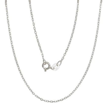 Chains,  - Silver chain Anchor 1 mm , diamond cut, 50, 2.1 g, Silver 925 fineness