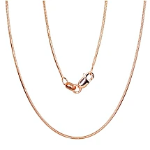 Серебряная цепочка Змейка 1 мм, 40, 3.5 g, Серебро 925 проба, красное золото (покрытие)
