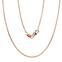 Серебряная цепочка Змейка 1 мм, 45, 3.9 g, Серебро 925 проба, красное золото (покрытие)