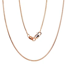 Серебряная цепочка Змейка 1 мм, 45, 4 g, Серебро 925 проба, красное золото (покрытие)