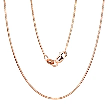 Серебряная цепочка Змейка 1 мм, 50, 4.4 g, Серебро 925 проба, красное золото (покрытие)