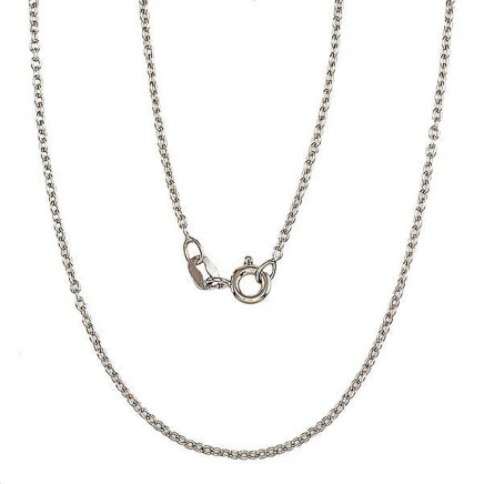 Chains,  - Silver chain Anchor round 1,1 mm, 40, 2 g, Silver 925 fineness, Rhodium (Plating)