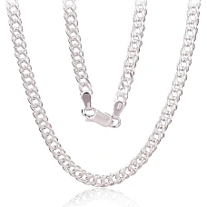 Sudraba ķēdīte Rombs 5.5 mm , dimantu apstrādājums, 50, 19.9 g, Sudrabs 925 prove