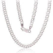 Sudraba ķēdīte Rombs 5.5 mm, dimantu apstrādājums, Sudrabs 925 prove