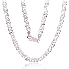 Sudraba ķēdīte Rombs 5.5 mm , dimantu apstrādājums, 50, 21.1 g, Sudrabs 925 prove