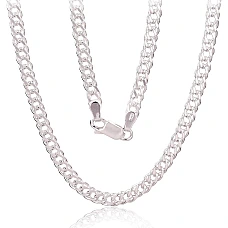 Sudraba ķēdīte Rombs 5.5 mm , dimantu apstrādājums, 55, 23.1 g, Sudrabs 925 prove