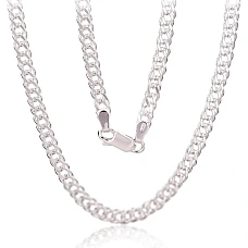 Sudraba ķēdīte Rombs 5.5 mm , dimantu apstrādājums, 55, 23.2 g, Sudrabs 925 prove