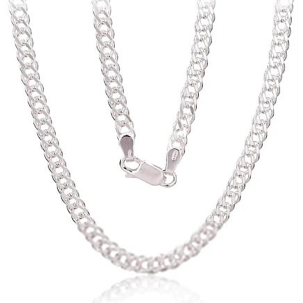 Viriešiem,  - Sudraba ķēdīte Rombs 5.5 mm , dimantu apstrādājums, 55, 23.2 g, Sudrabs 925 prove