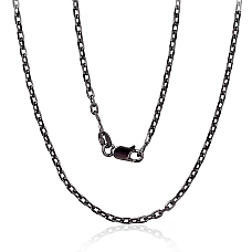 Silver chain Anchor 2.1 mm , diamond cut, 45, 5.7 g, Silver 925 fineness, Rhodium (Plating)
