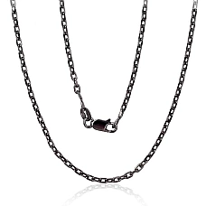 Silver chain Anchor 2.1 mm , diamond cut, 50, 6.3 g, Silver 925 fineness, Rhodium (Plating)