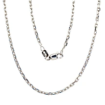 Silver chain Anchor 2.1 mm , diamond cut, 50, 6.1 g, Silver 925 fineness, Rhodium (Plating)