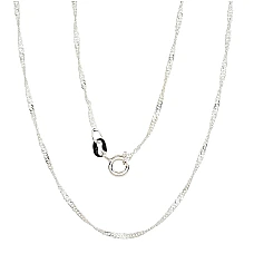 Silver chain Singapore 1,5 mm , diamond cut, 47, 1.6 g, Silver 925 fineness