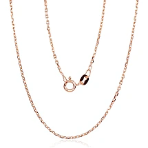 Silver chain Anchor 1.2 mm , diamond cut, 55, 3.4 g, Silver 925 fineness, red gold (Plating)