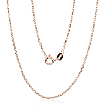 Silver chain Anchor 1.2 mm , diamond cut, 55, 3.5 g, Silver 925 fineness, red gold (Plating)