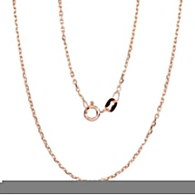 Silver chain Anchor 1.2 mm , diamond cut, 55, 3.6 g, Silver 925 fineness, red gold (Plating)