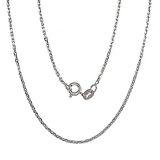Silver chain Anchor 1.2 mm , diamond cut, 45, 2.8 g, Silver 925 fineness, Rhodium (Plating)