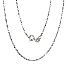 Silver chain Anchor 1.2 mm , diamond cut, 55, 3.4 g, Silver 925 fineness, Rhodium (Plating)