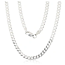 Серебряная цепочка Картье 3.5 мм , алмазная обработка граней, 55, 14.5 g, Серебро 925 проба